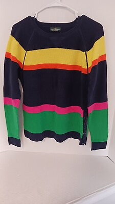 #ad LRL Ralph Lauren Jeans Co Woman#x27;s Block Color Long Sleeve Pullover Sweater Sz M $17.99