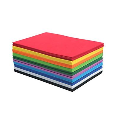#ad 50 Pack Foam Handicraft Sheets 6 x 9 Inches Colorful Crafting Sponge Paper ... $23.31