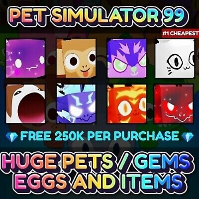 #ad Pet Simulator 99 Huge Pets 💎Gems💎 Cheap and Quick Pet Sim 99 PS99 GBP 145.99