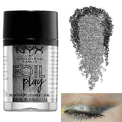 #ad NYX Foil Play Cream Pigment Metallic Eyeshadow 07 Radiocast Silver Glam NEW $7.25
