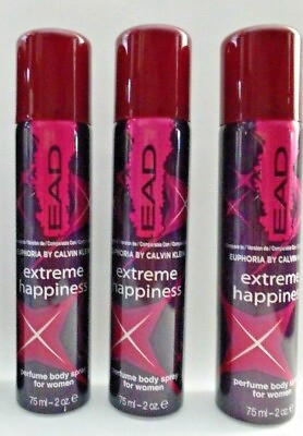 LOT 3 X EAD PERFUMES WOMEN#x27;S extreme happiness SPRAY 2 Oz Ea NEW $27.99