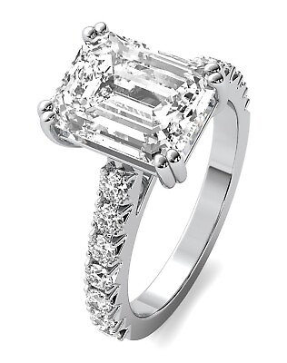 #ad #ad 1.50 Ct VS1 G Lab Created Emerald Cut Diamond Engagement Ring 14k White Gold $1470.00