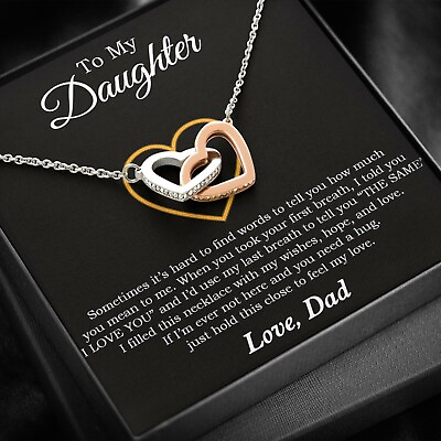 To My Daughter Necklace Gift For Daughter From Dad Daughter Father Necklace $28.99