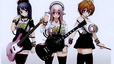 #ad Anime super sonico girls white background headphones Custom Gaming Mat Desk $34.99