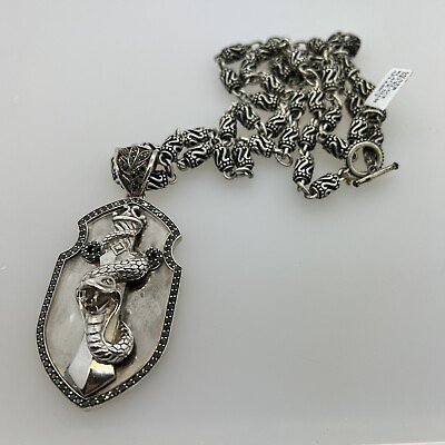 #ad Men’s Silver Necklace with Black Diamonds $3000.00