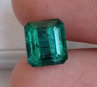 #ad Natural Zambian Emerald Octagon Cut 2.73 Cts Earth Mine Certified Loose Gemstone $517.50