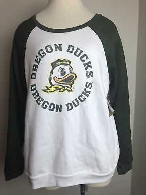 #ad Blue Eighty Four Womans Oregon Ducks NCAA College White Sweater Medium $14.92
