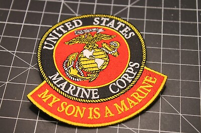 #ad U.S. Marine Corps quot;MY SON IS A MARINEquot; PATCH BRAND NEW IRON ON USMC APPROVED $8.95