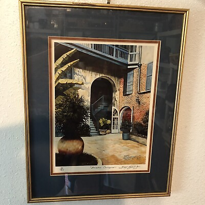 #ad Brad Thompson Art Print 1985 New Orleans LA Signed Brulatour Courtyard 80 Of 975 $175.95