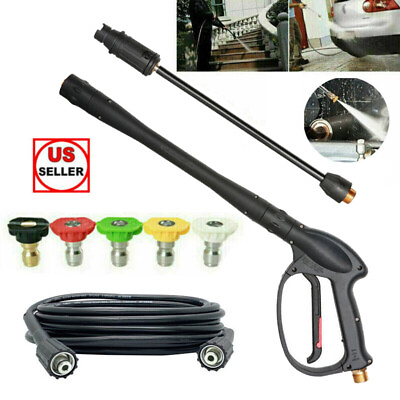 #ad 3000PSI High Pressure Car Power Washer Gun Spray Wand Lance Nozzle26ft Hose Kit $6.99