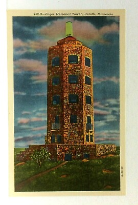 #ad Duluth Minnesota MN Enger Memorial Tower Linen Vintage Postcard $9.99