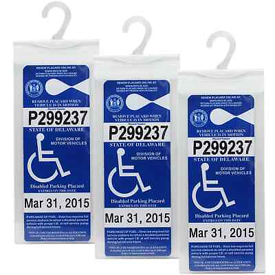 #ad #ad 3 x Handicap Placard Holder Disabled Parking Permit Protector Mirror Tag Sleeve $4.49