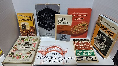 #ad Vintage Recipe Books Booklets lot of 8 Books Soups Non Cooking New Eng. $10.39