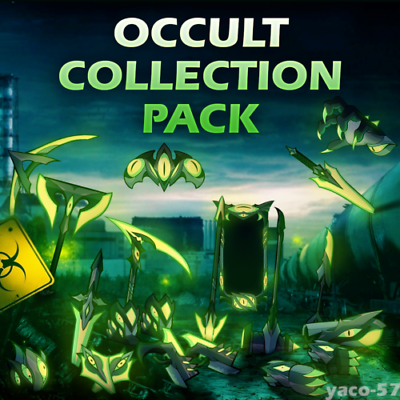 #ad Brawlhalla Occult Pack 14 Weapons Loading Frame UI Theme Malefic Grasp $7.99