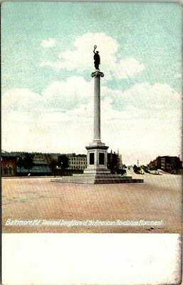 #ad SONS DAUGHTERS AMERICAN REVOLUTION MONUMENT POSTCARD BALTIMORE MD MARYLAND $6.98