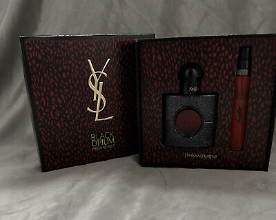 #ad YSL Black Opium 2 Piece Perfum Gift Set 1 OZ EDP Spray amp; 0.33 OZ Mini NEW $79.99