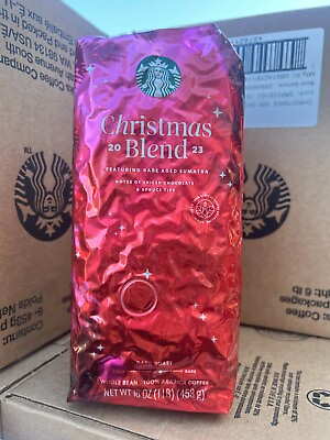 #ad Starbucks Christmas Blend 2023 Whole Bean Arabica Coffee 16 oz $19.99