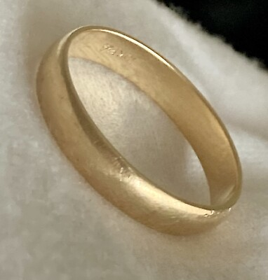 #ad 10k Yellow Gold Band Size 10 Ring 5mm Wide 2.83g Round Fine Solid Jewelry FG $195.00