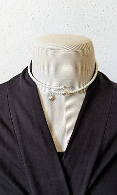 #ad Memory Wire Necklace Collar Necklace Choker Necklace Woman WHITE Necklace Wrap 2 $12.95