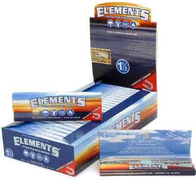 #ad 😎ELEMENTS 25 PACK 1 Box 🧡1 1 4 SIZE 💚RICE PAPER💛ULTRA THIN $28.00