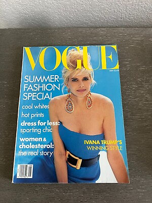 #ad Vogue May 1990 Ivana Trump Cover $29.95