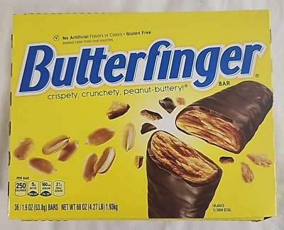 #ad #ad Butterfinger Milk Chocolate Candy Bars Full Size Bulk 1.9oz Pack of 36 BB 7 24 $32.99