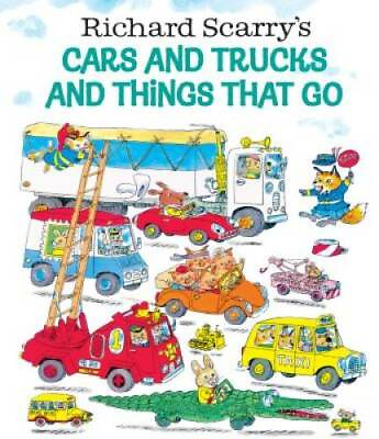 #ad Richard Scarry#x27;s Cars and Trucks and Things That Go Hardcover GOOD $4.28