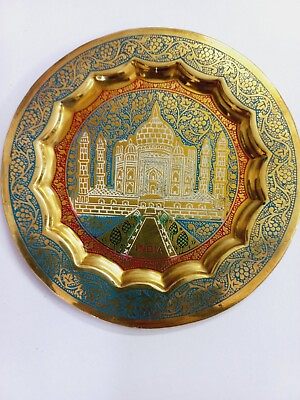 #ad Lovely Hand Painted Wall Plate Taj Mahal Christmas Gift Home Decor Handicraft $9.99