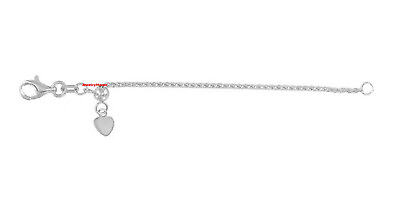 3quot; 14k 1.2mm ADJUSTABLE WHEAT White Gold Lobster Clasp Necklace Chain Extender $129.00