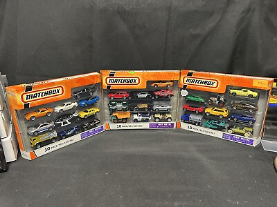 #ad 2007 Matchbox 10 Gift Pack Lot of 3 30 Cars New Vintage Coffret $200.33