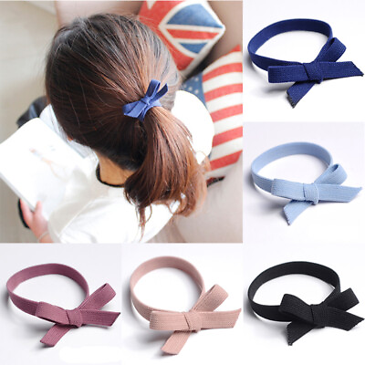 #ad Bow Girls Scrunchies Knotted Hair Rubber Band Hair Ties Ring Elastic Hair Rope C $1.25