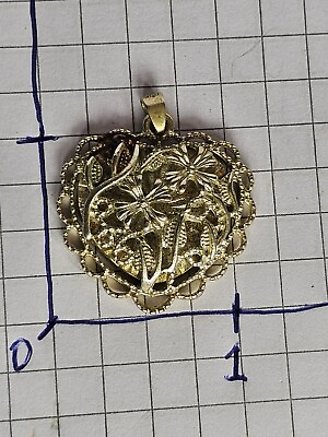 #ad Vintage Sterling Silver Heart Charm $10.00