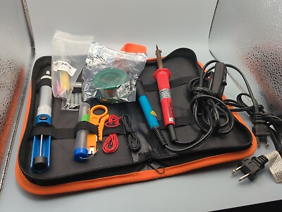 #ad Soldering Kit 2 Irons And Accessories W Carrying Case $25.00