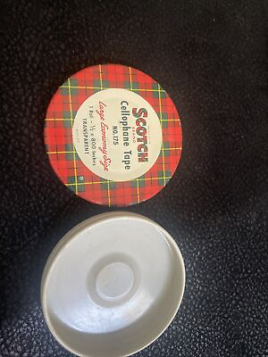Vintage Scotch Cellophane Large Economy Size Tape Tin No. 175 Empty Tin $5.49