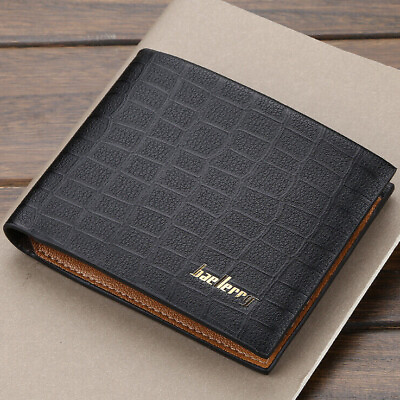 #ad Men#x27;s Bifold Leather Wallet Clutch Front Pocket Card Holde Money Handbag Gifts $8.99