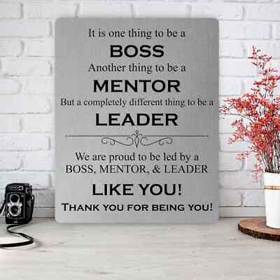 #ad #ad Retirement Gift for Boss Mentor Gift Aluminum Metal Print Boss Thank You $135.00