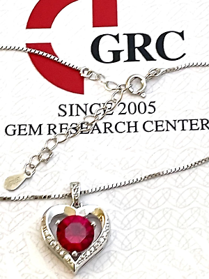 #ad Certified 2 Carat Natural Genuine Ruby Diamond Heart Necklace Fine Jewelry Diamo $437.98