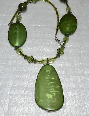 #ad Green Pendant amp; Beads #necklace #jewelry #fashion $6.54