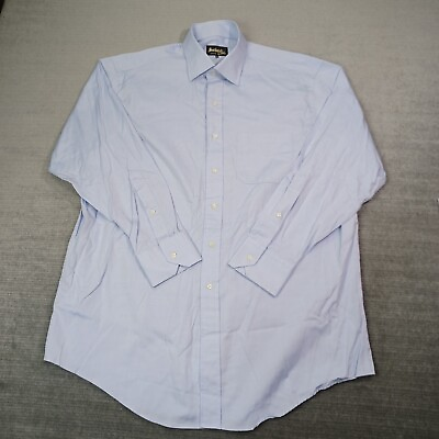 #ad Southwick Clothes Shirt Mens 16H 33 Blue Oxford Button Up Long Sleeve Made USA $38.25