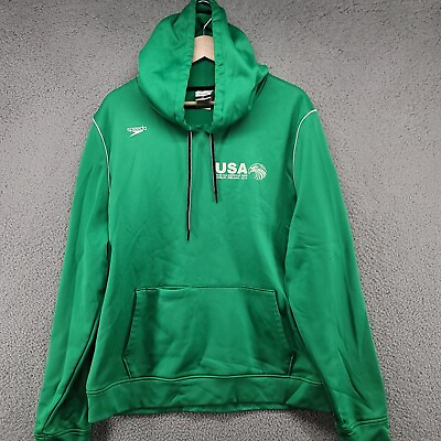 #ad Speedo Hoodie Mens Large NCSA All AMerican Team Dublin Ireland 2018 hoodie green $13.73