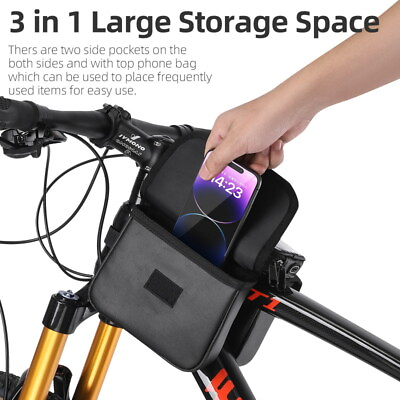 #ad Bicycle Cycling Road Bike Front Top Tube Frame Bag MTB Outdoor Phone Holder Case $22.57