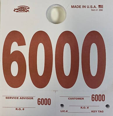 #ad Service Dispatch Numbers White Heavy Stock 1000 Qty. $89.00