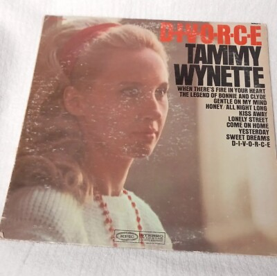 #ad Tammy Wynette Divorce 33 RPM LP Record Epic 1968 $8.79