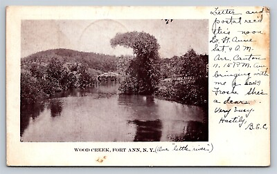#ad Postcard NY Fort Ann New York Wood Creek c1906 AT11 $9.99