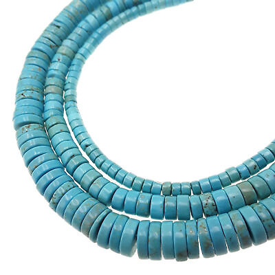 #ad #ad Blue Turquoise Heishi Discs Beads 2x4mm 3x6mm 3x8mm 3x10mm 15.5quot; Strand $8.49