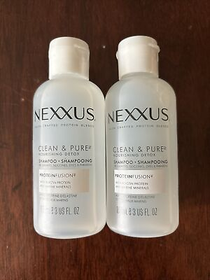 #ad New x 2 Nexxus Clean amp; Pure Nourishing Detox Shampoo 3 fl oz Travel Size $11.99