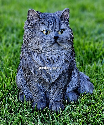 #ad Persian Cat Statue Persian Cat Figurine Cat Statue Persian Cat decor $89.99