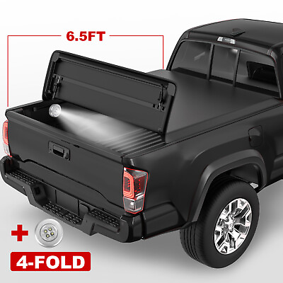 #ad 4 Fold 6.5FT Truck Bed Tonneau Cover For Chevy Silverado GMC Sierra 1500 2500 HD $182.95