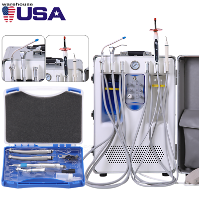 #ad Portable Mobile Dental Delivery UnitCuring LightScalerHandpiece Kit 4Hole USA $1129.84