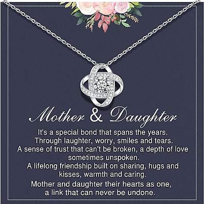 #ad Mother amp; Daughter Pendant Necklace Jewelry Gift For Birthday Relatives Family $27.99
